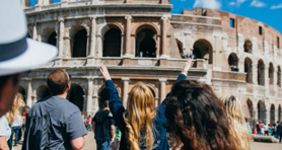 John Cabot University students spending their weekend touring around Rome