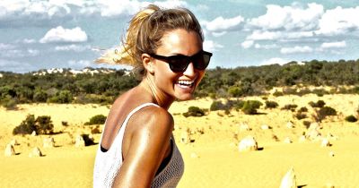 Woman photographed at the The Pinnacles Desert, Cervantes, Australia