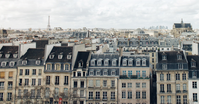 Paris, France, rooftops and the eiffel tower