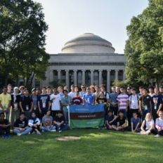 nat geo students posing on MIT campus