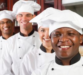 Culinary interns in uniform