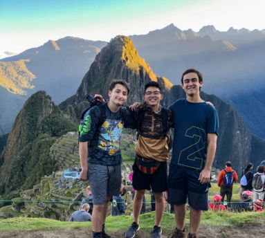 students at Machu Picchu