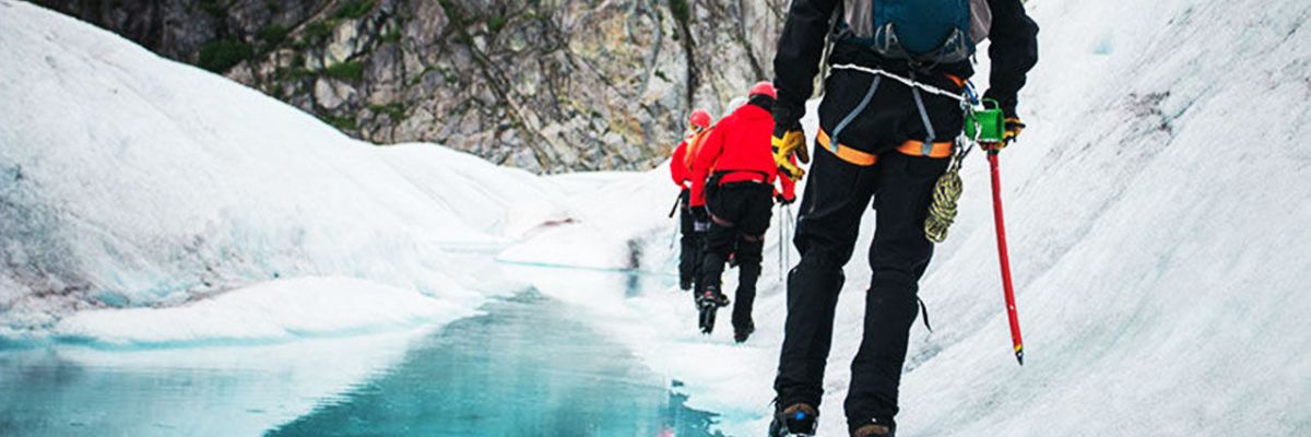 glacier hikers