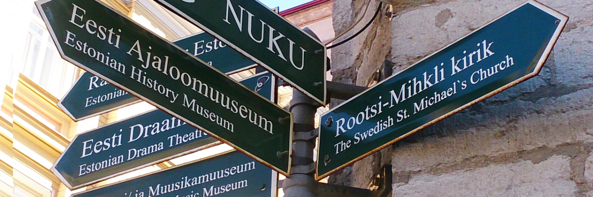 Road Signs in Tallinn, Estonia