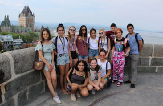 Group of Teens with castle background