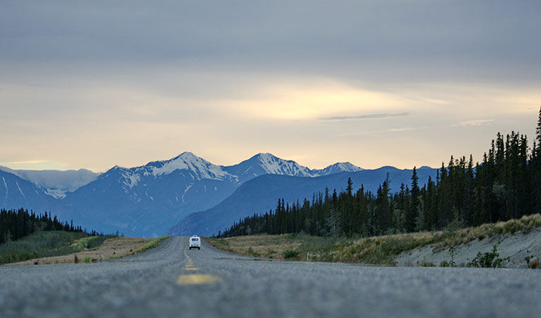 backcountry road in alaska