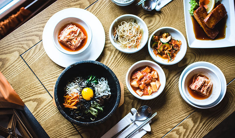 Table of Korean food