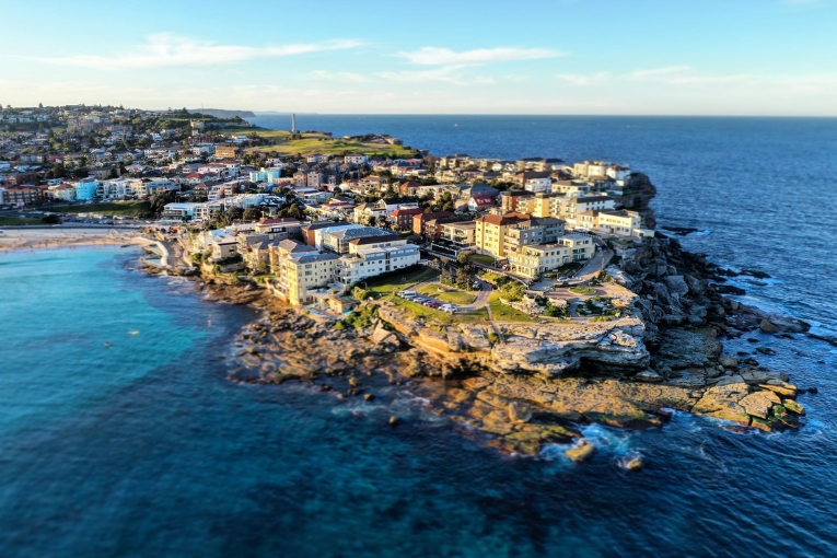 aerial view of Bondi Beach during the day