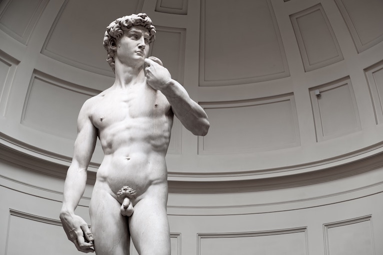 classic sculpture of David in Florence