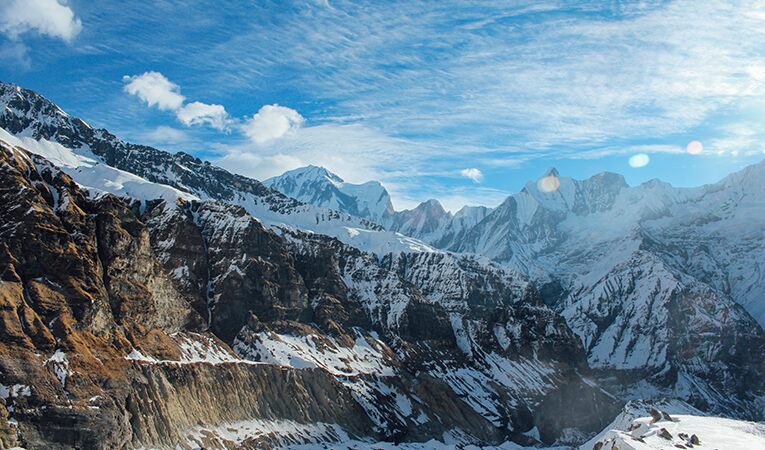 View from Annapurna Base camp in Nepal