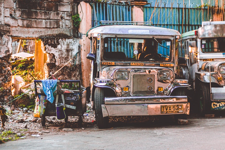 a jeepney in the philippines
