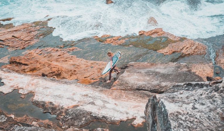 surfer at bondi beach, australia