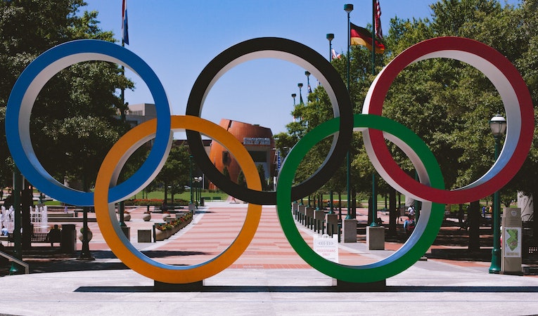 olympic rings monument in atlanta georgia
