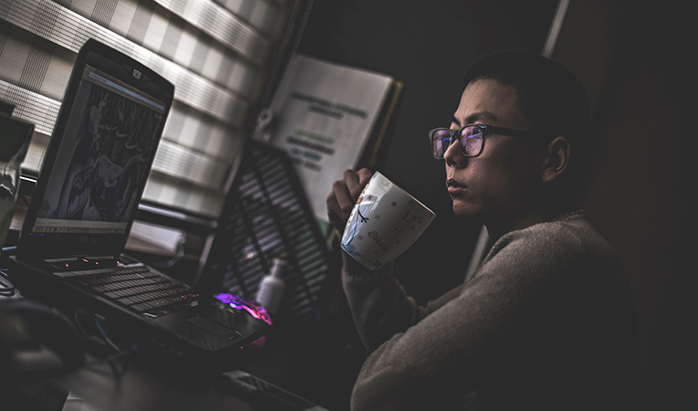 Girl holding a coffee mug