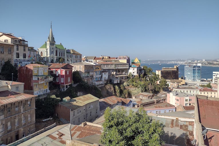 view of valparaiso, chile at day time