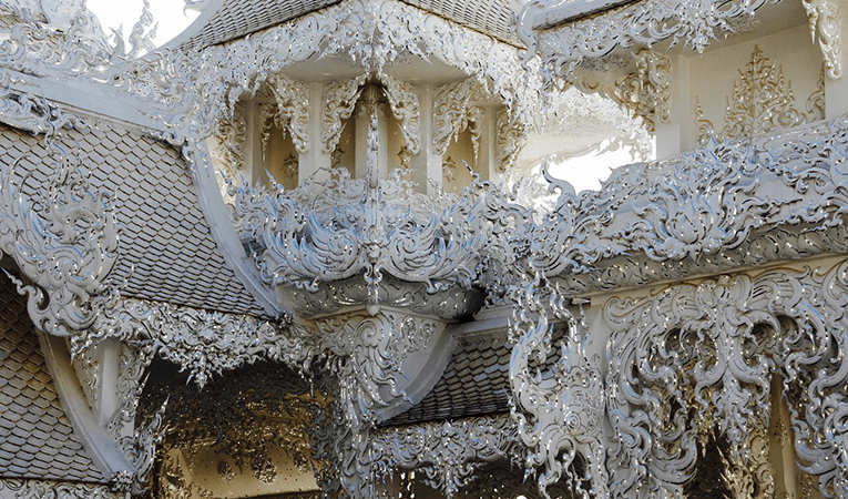 white temple in northern thailand